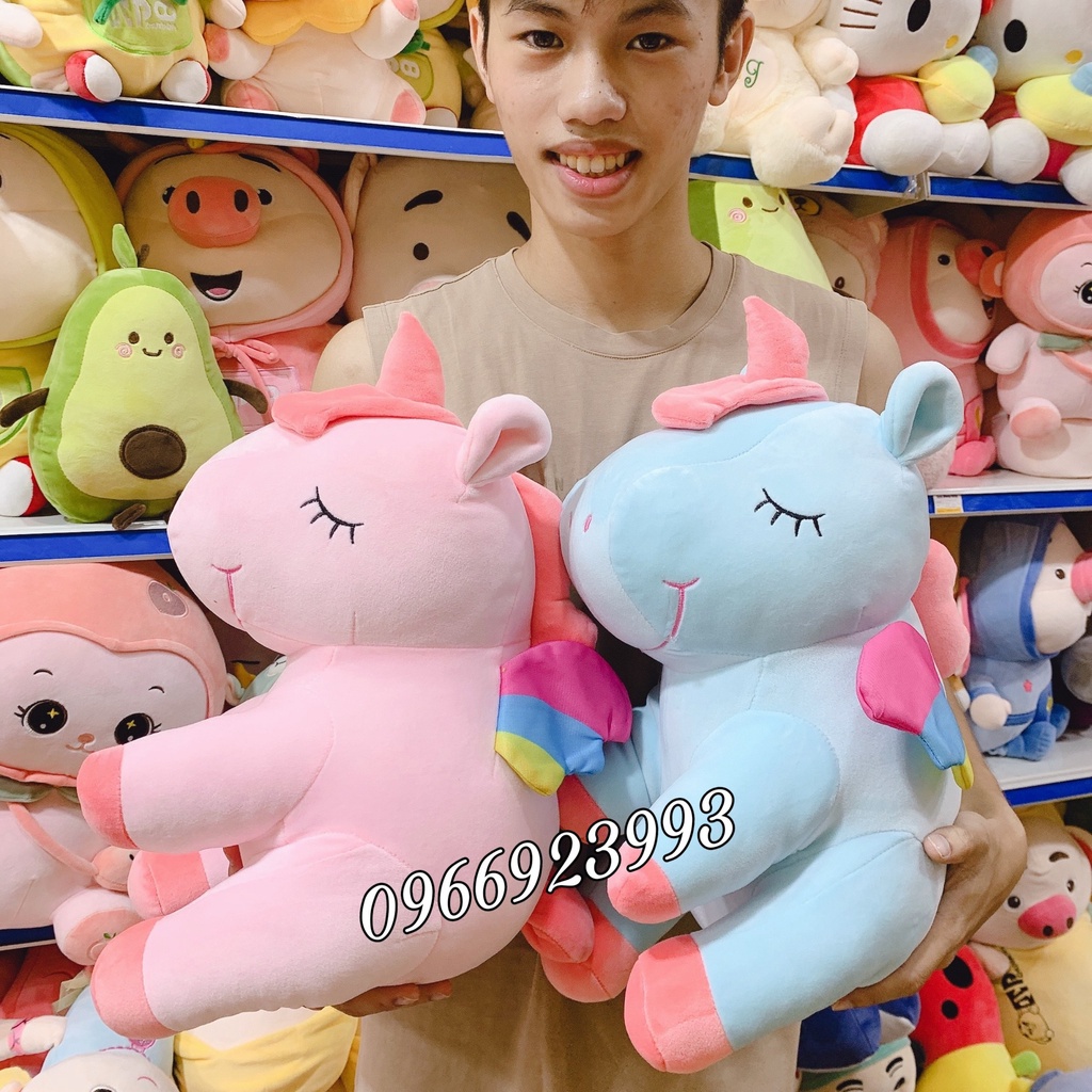 Gấu Bông Ngựa Kì Lân  - Kì Lân Một Sừng Quà Tặng Mềm Mịn Cao Cấp