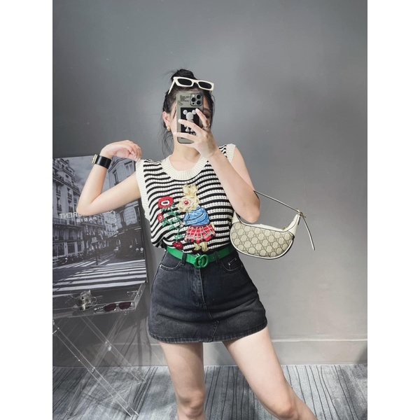 ÁO SÁT NÁCH KẺ THÊU THỎ CHẤT ĐẸP MS14289