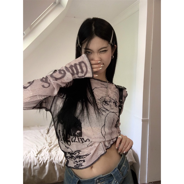 Áo Thun Dài Tay Chống Nắng Form Rộng Phong Cách Hàn Quốc Dành Cho Nữ