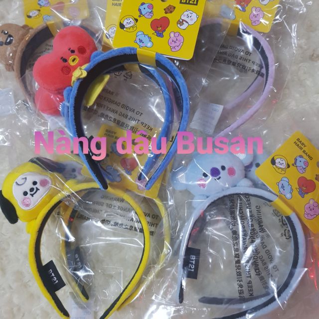 🎀🥰 Bờm Cài tóc Baby BT21🎀♥️ chính hãng