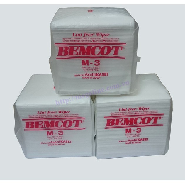 Khăn lau phòng sạch Bemcot M3, túi 100 cái