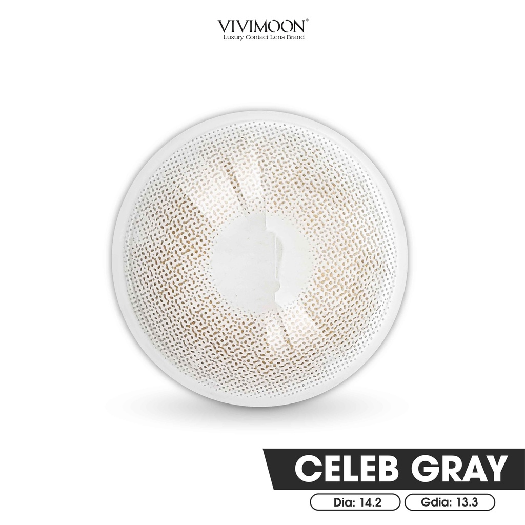 Lens Xám Tây Sáng Cho Mắt Thở CELEB Gray Cận từ 0 - 8 Độ Giãn Nhẹ VIVIMOON