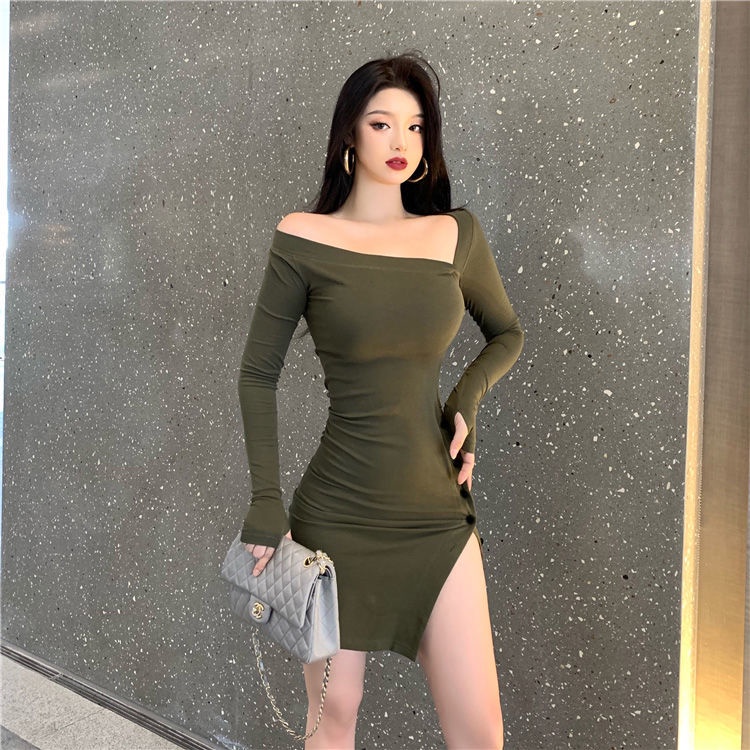Váy Thun Body Ôm Eo Với Nút Cúc Xẻ Đùi Sexy Cho Các Nàng | BigBuy360 - bigbuy360.vn