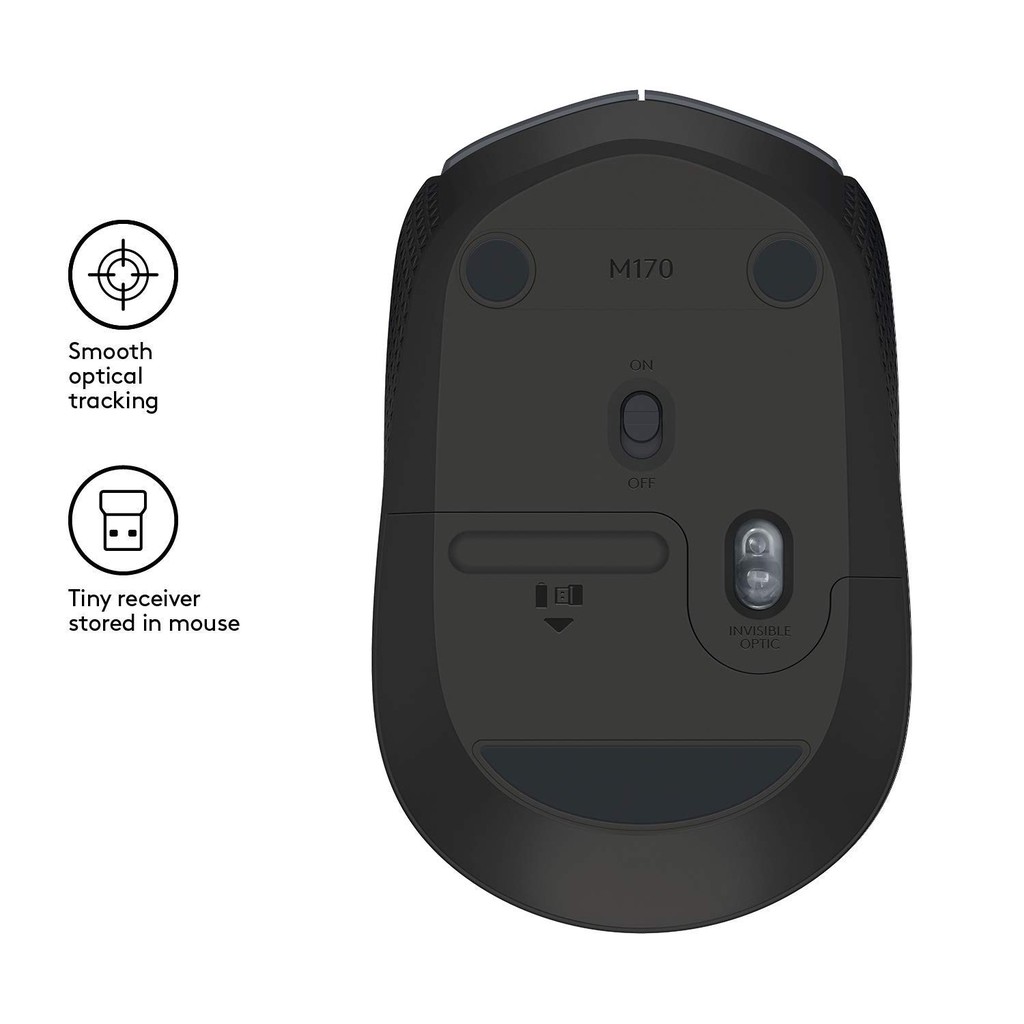 Chuột không dây Logitech M171 - Cắm là xài - Phân phối chính Hãng