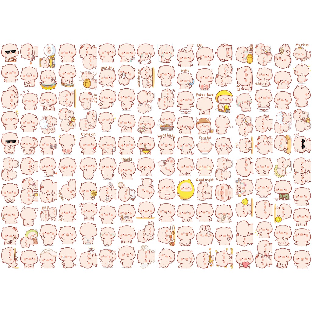 Sticker Chubby Piggy