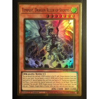 Bài Yugioh - Tempest Dragon Ruler Of Storms (Premium Gold Rare/ Ultra Rare)