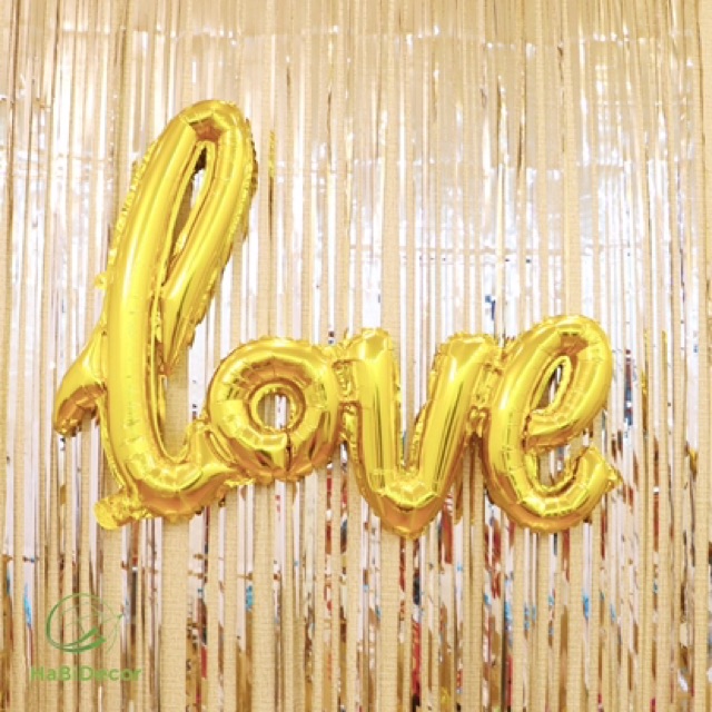 BÓNG CHỮ LOVE LIỀN TRANG TRÍ ĐÁM CƯỚI ( size to 106x60cm)