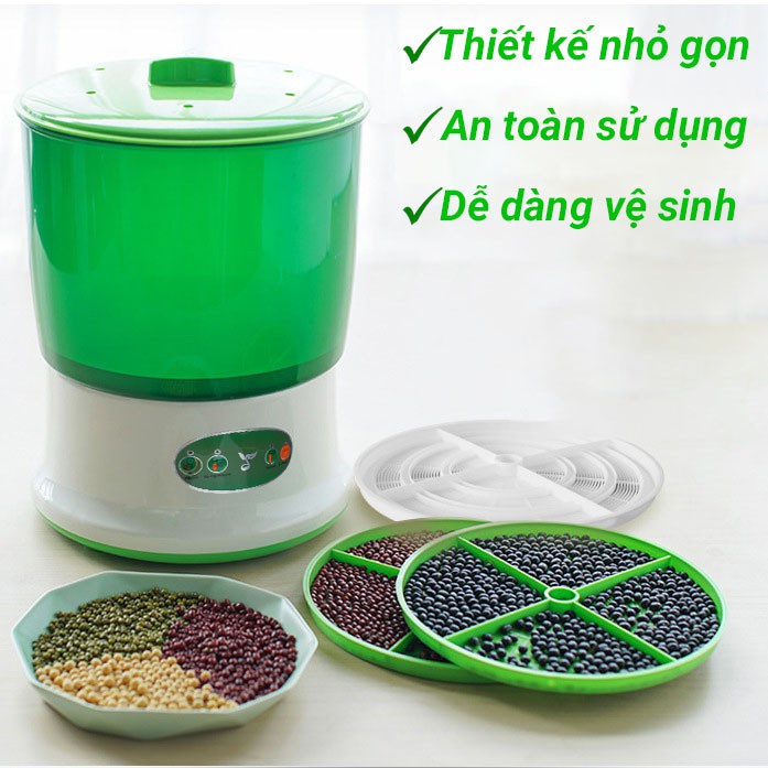 Máy làm giá đỗ tự động 3 tầng - Dụng cụ làm giá đỗ xanh - Trồng rau mầm tự động BẢNG ĐIỀU KHIỂN TIẾNG ANH