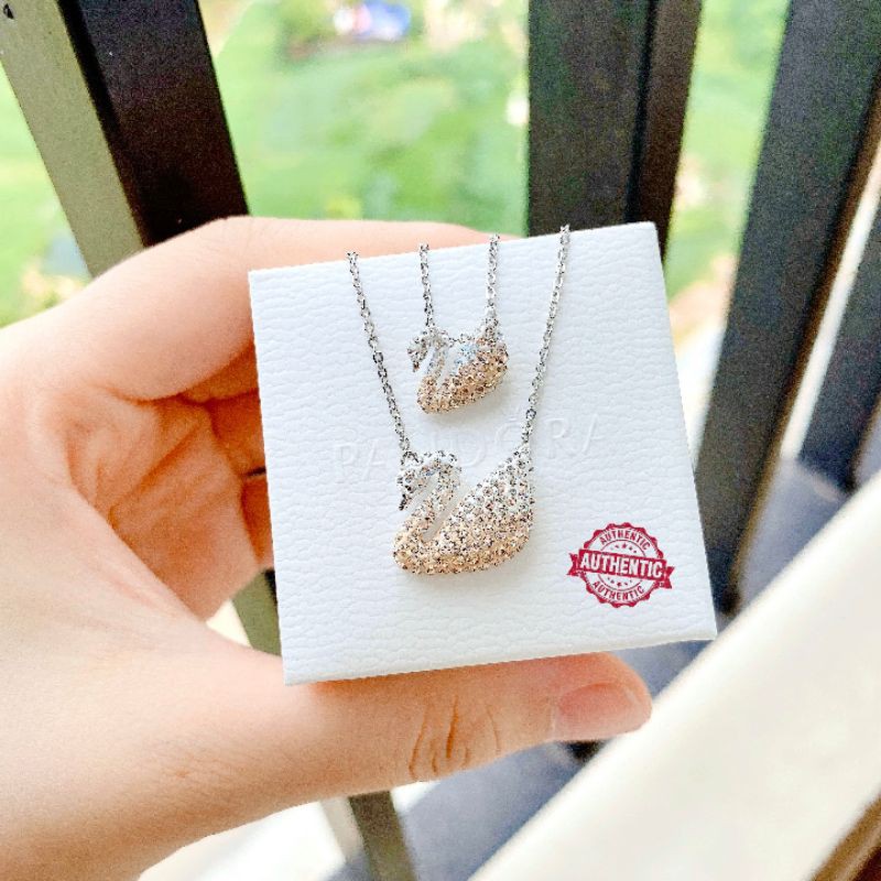 Dây Chuyền Nữ Swarovski Iconic Swan Pendant, Multi-Colored, Rhodium Plated