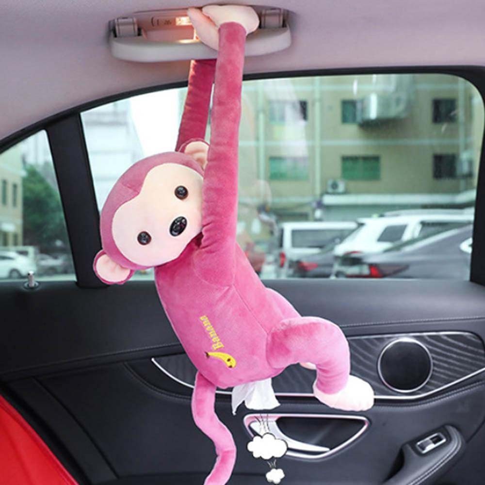 Hộp đựng khăn giấy hình chú khỉ hoạt hình ngộ nghĩnh sáng tạo cho xe hơi
