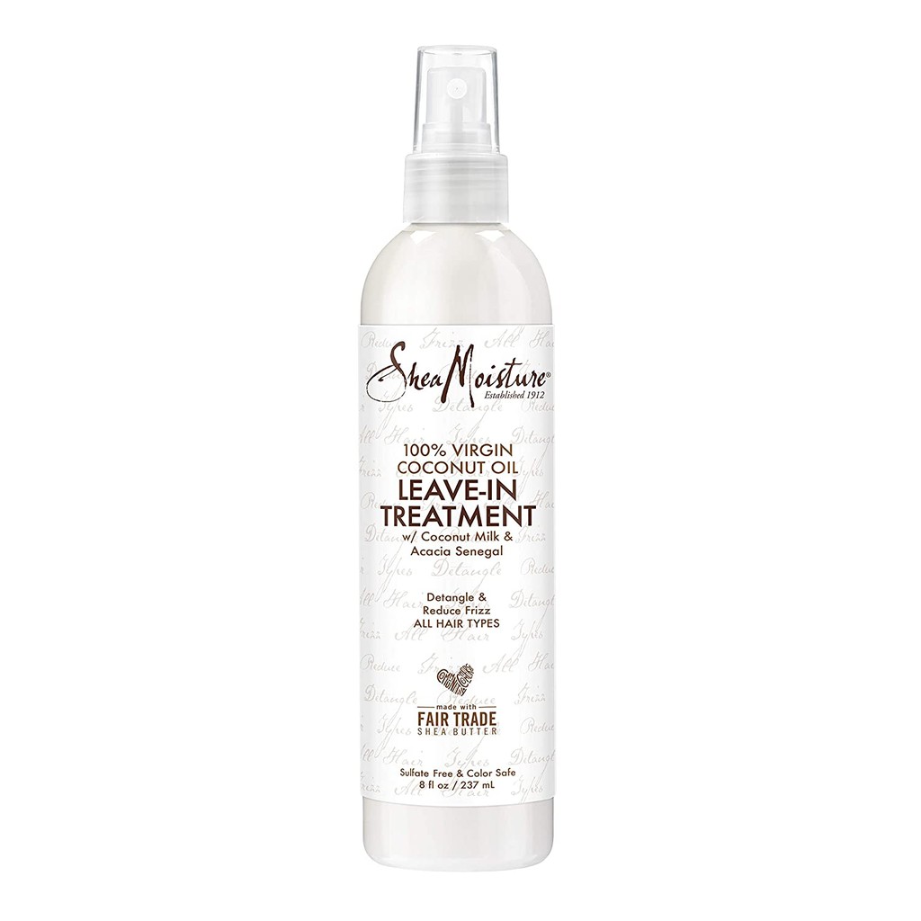 Bill US  - Xịt dưỡng tóc Sheamoisture 100% VIRGIN COCONUT OIL LEAVE IN TREATMENT 237ml Shea Moisture