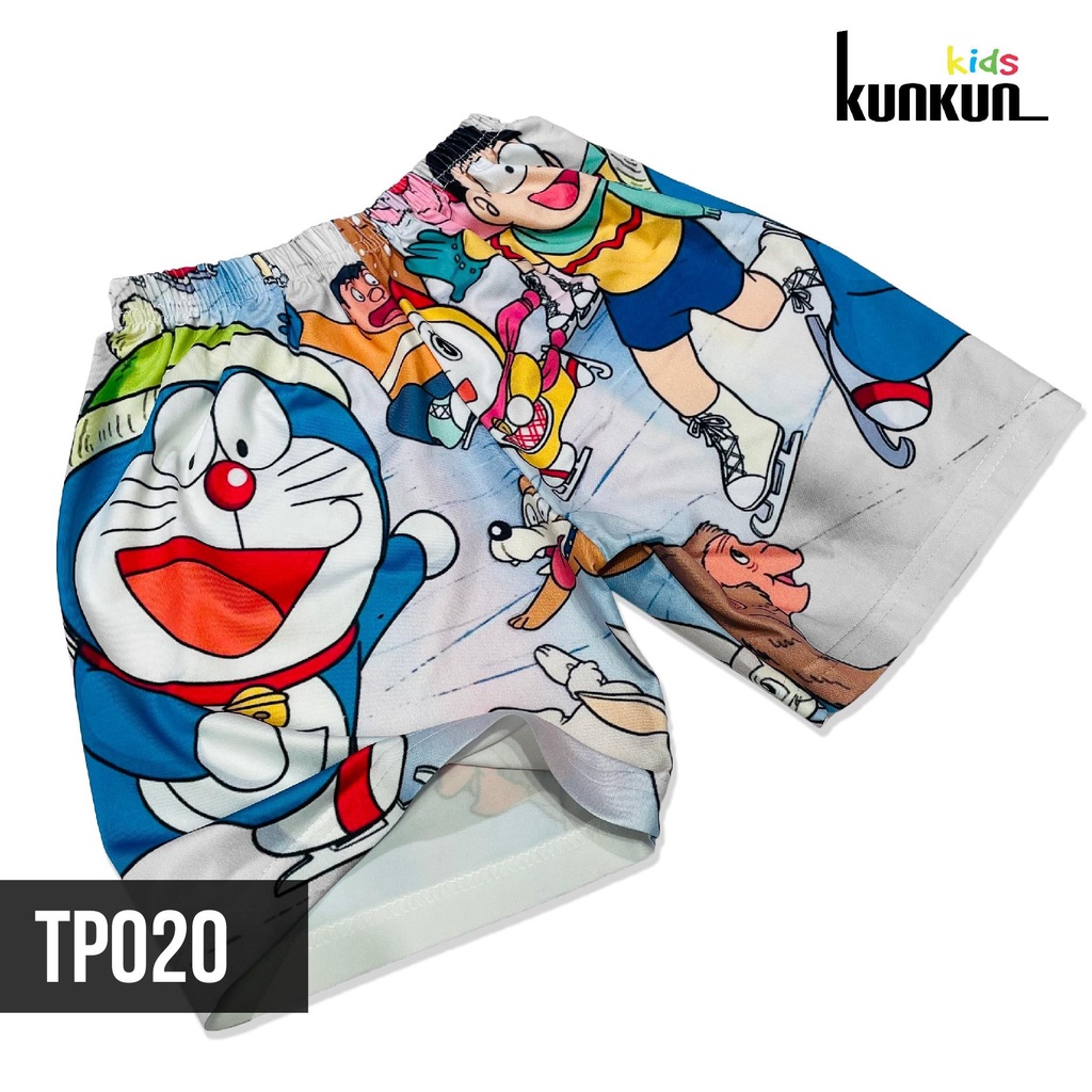 Đồ bộ bé trai Thun lạnh hình mèo máy doraemon tuyết size đại từ 10-60kg KunKun Kid TP020