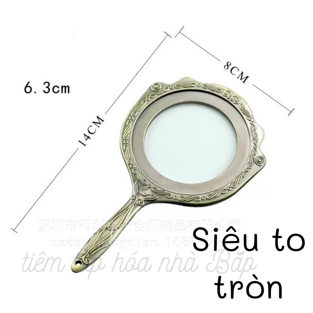Phôi Gương Có Tay Cầm Loại Tròn, Bầu Dục Phong Cách Vintage