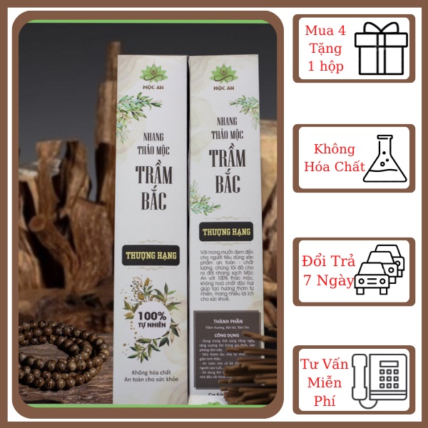 Nhang Sạch Mộc An. Nhang Thảo Mộc Hương Trầm Bắc. Nguyên Liệu Tự Nhiên, An Toàn Cho Sức Khoe Từ Người Già Đến Trẻ Nhỏ