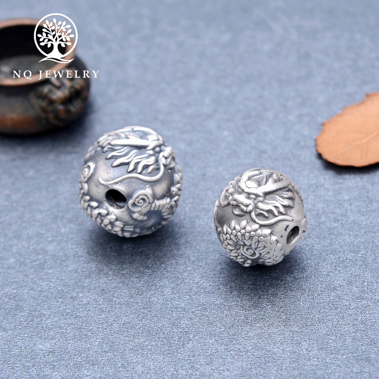 Charm bạc hình rồng xỏ ngang - NQ Jewelry