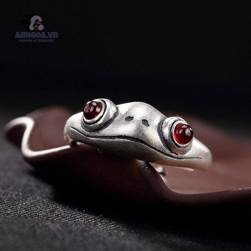 ✨✨Nhẫn hở hình ếch con phong cách retro cá tính