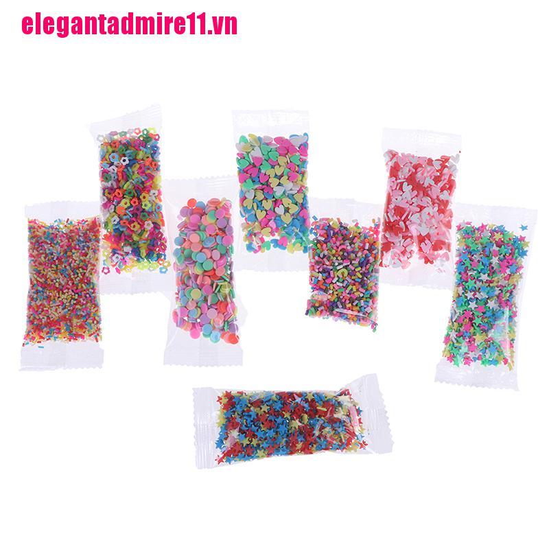 ELE 10g/pack Polymer clay fake candy sweets sprinkles diy slime phone supplies