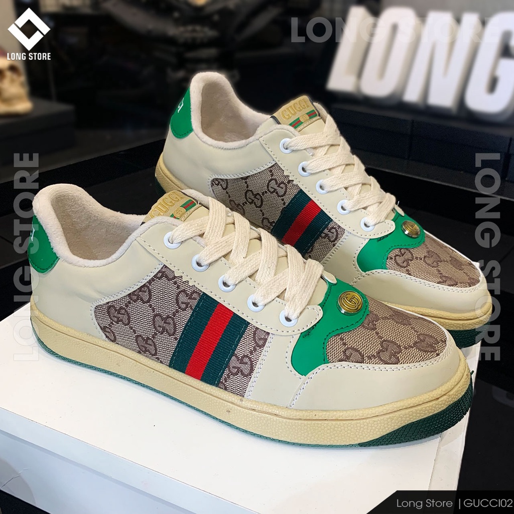 Giày thể thao nam đẹp sneaker đế cao chất da cao cấp tăng chiều cao 3cm LONGSTORE GUCCI01-04