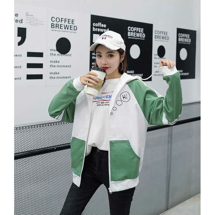 Áo khoác chống nắng nữ dù 2 lớp phối sọc tay Then Talk dễ thương DTP08 - MUA NGAY