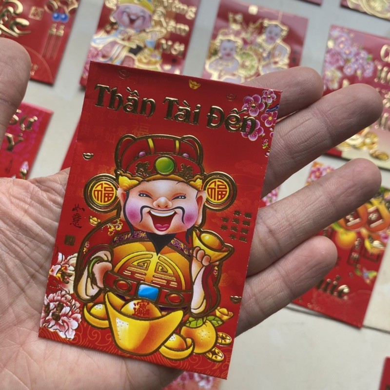 Lì Xì Nhũ chữ nổi