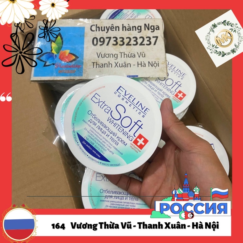 Eveline extra soft dưỡng trắng toàn thân 200ml