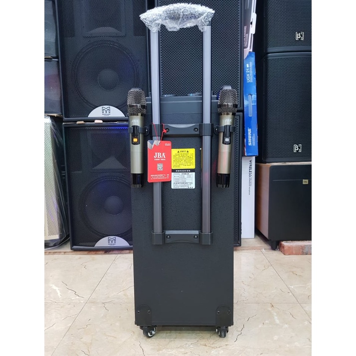 Loa kéo Karaoke Bluetooth JBA ST898-28: 2 Bass 20, Công Suất lớn 300W, Có 02 Micro kim loại cao cấp, Có đèn LED cảm ứng