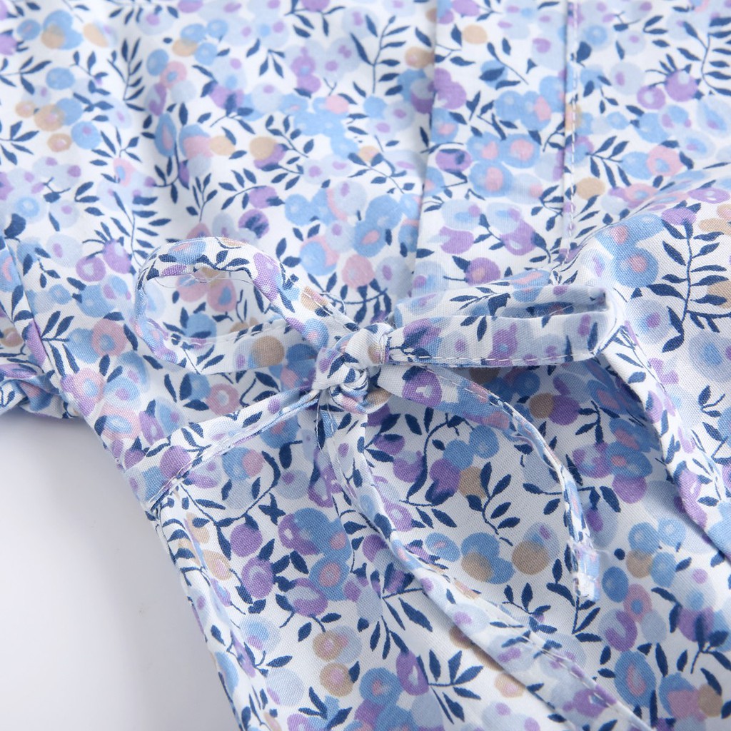 Áo Pyjama Sanlutoz Họa Tiết Bông Hoa Phong Cách Unisex Cho Bé