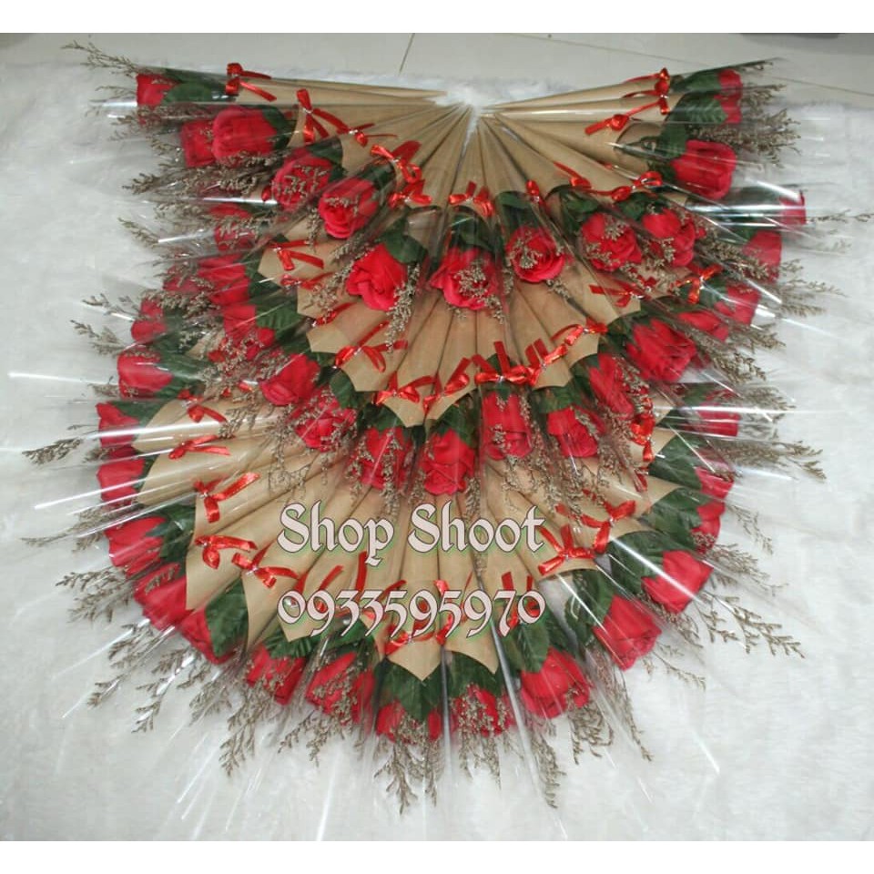 BÓ 1 BÔNG HOA SÁP ỐC QUẾ PHỐI SAO KHÔ