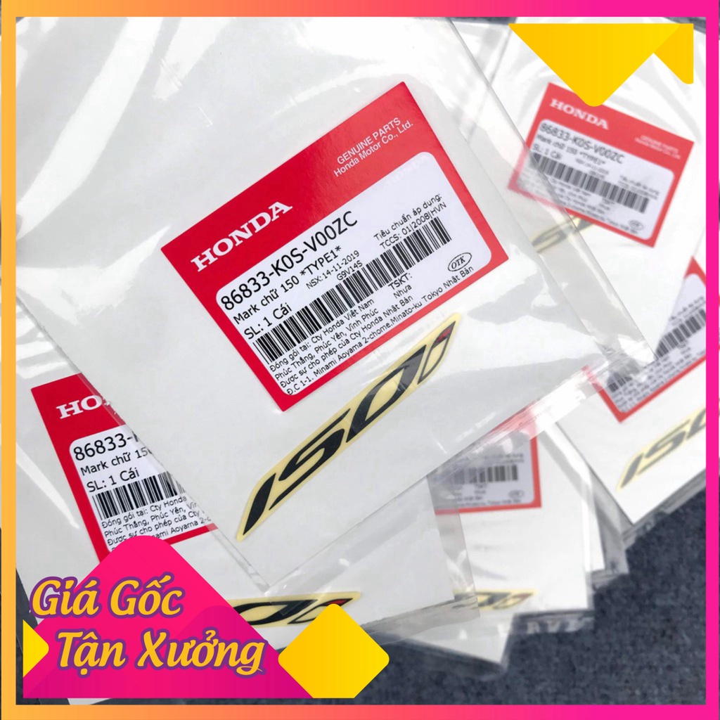 Tem chữ 150i Honda SH 2020 - Sh 2021 - SH 2022 CHÍNH HÃNG MÃ K0S  Hàng Honda Chính Hãng (Ảnh Sp thật)