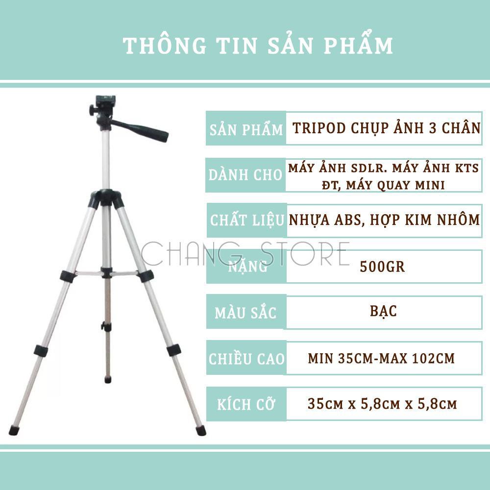 Chân Máy Chụp Ảnh Tripot Tặng Kèm Kẹp Điện Thoại Đa Năng Tiện Dụng