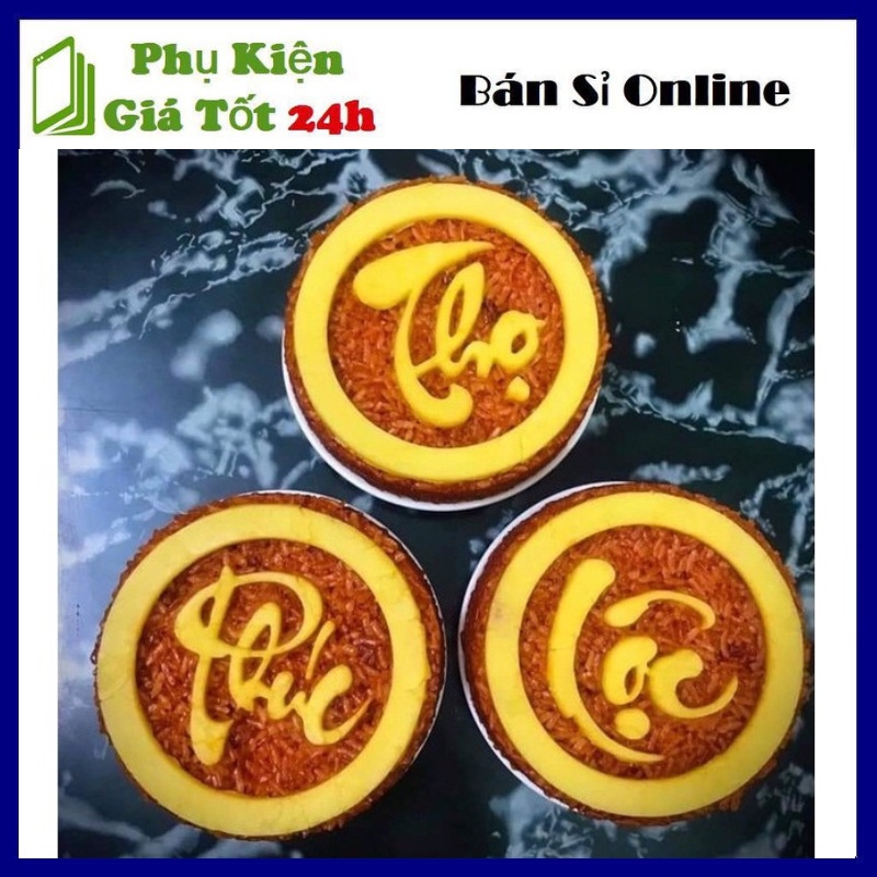 Khuôn Xôi Tết Phúc Lộc Thọ Tết 2023 Đường Nét Rõ Ràng Tinh Xảo