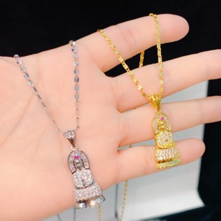 Dây chuyền mặt Mẹ mạ bạch kim -