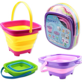 Xô đựng cát đồ chơi bằng nhựa mềm gấp gọn dành cho bé
