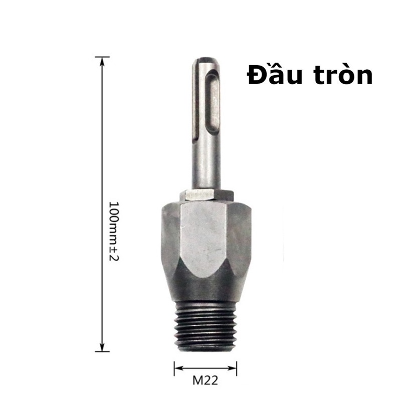 Đầu Chuyển Đổi từ Khoan Bê Tông Chân Gài SDS sang Khoan Rút Lõi Bê Tông Ren M22