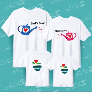Áo thun gia đình - dad mom | may dây cổ cao cấp