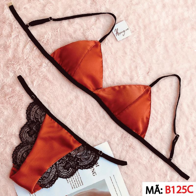 HISEXY Set Đồ Lót Bralette Lụa Satin Cao Cấp Thiết Kế Gọng Mỏng Kiểu quần V | BigBuy360 - bigbuy360.vn