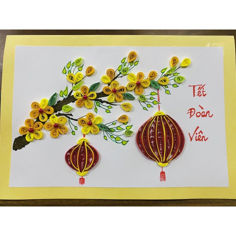 Thiệp chúc Tết handmade quiling