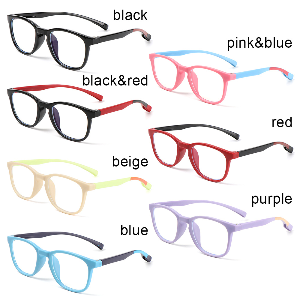 💜LAYOR💜 Ultralight Anti-blue Light Glasses Radiation Protection Silicone Eyewear Soft Frame Goggle Vision Care Anti-blue Rays Children Boys Girls Fashion Kids Eyeglasses/Multicolor