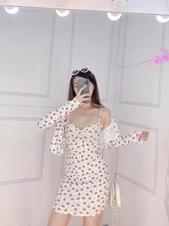 SET ĐẦM BODY KÈM KHOÁC HOA