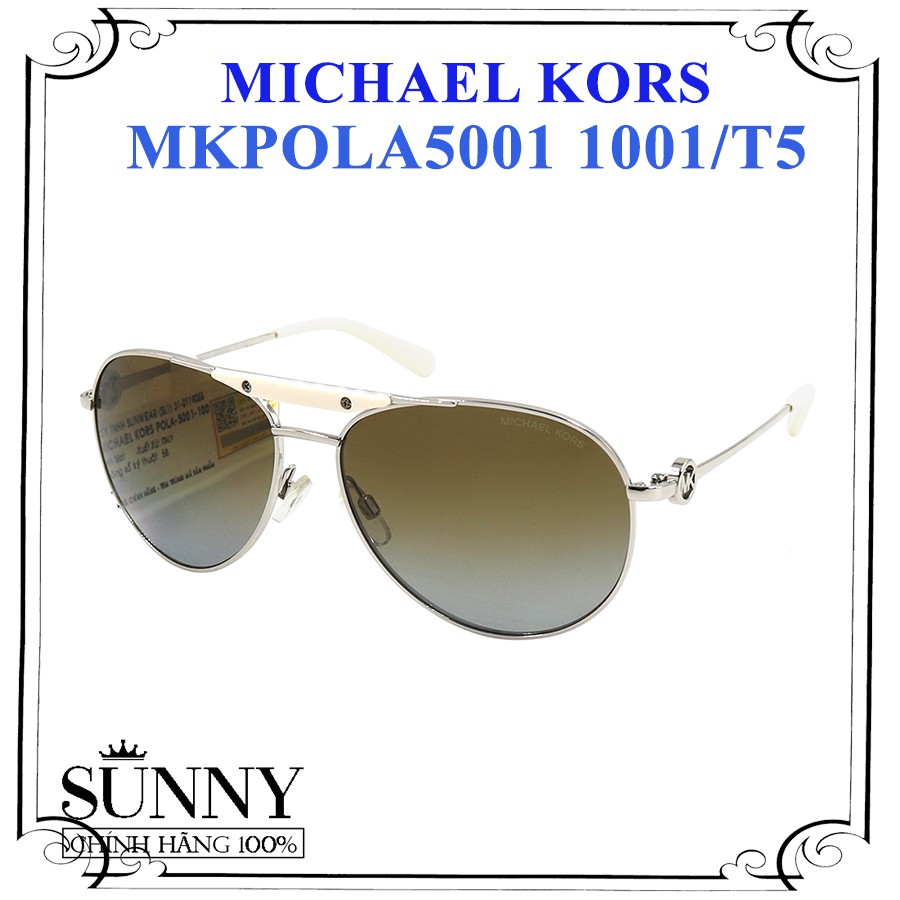 MKPOLA5001 1001/T5 kính mát chính hãng Michael Kors chính hãng, thiết kế dễ đeo bảo vệ mắt