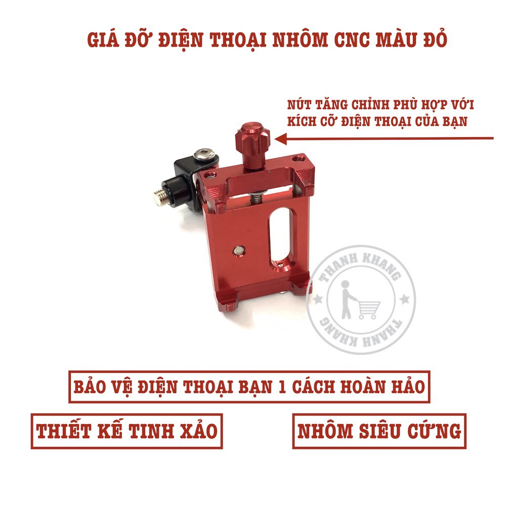 Giá đỡ điện thoại CNC màu đỏ thanh khang 006001700