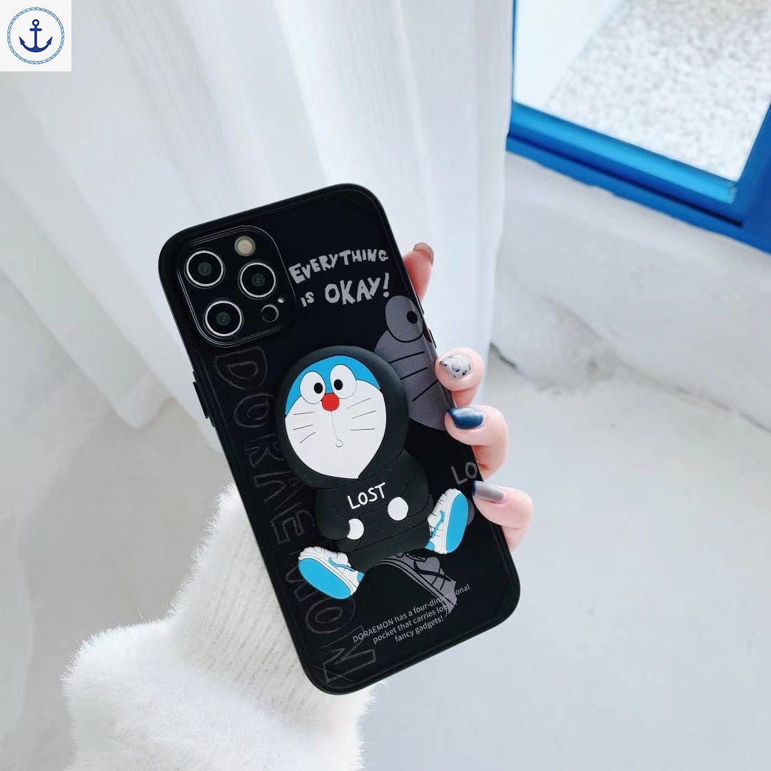 Ốp Điện Thoại Hình Doraemon Đáng Yêu Cho Iphone 11 12 Pro Max Hoạt Hình