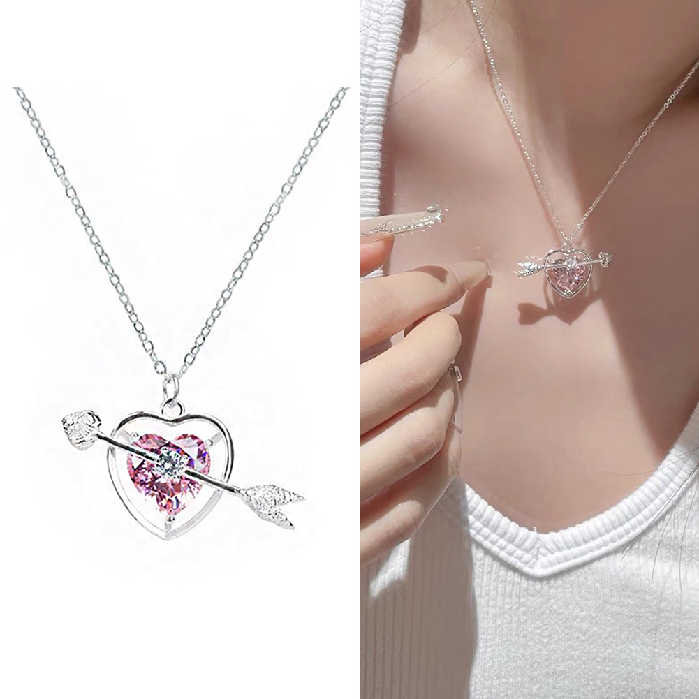 Dây Chuyền Mặt Hình Mũi Tên Xuyên Qua Trái Tim Thời Trang