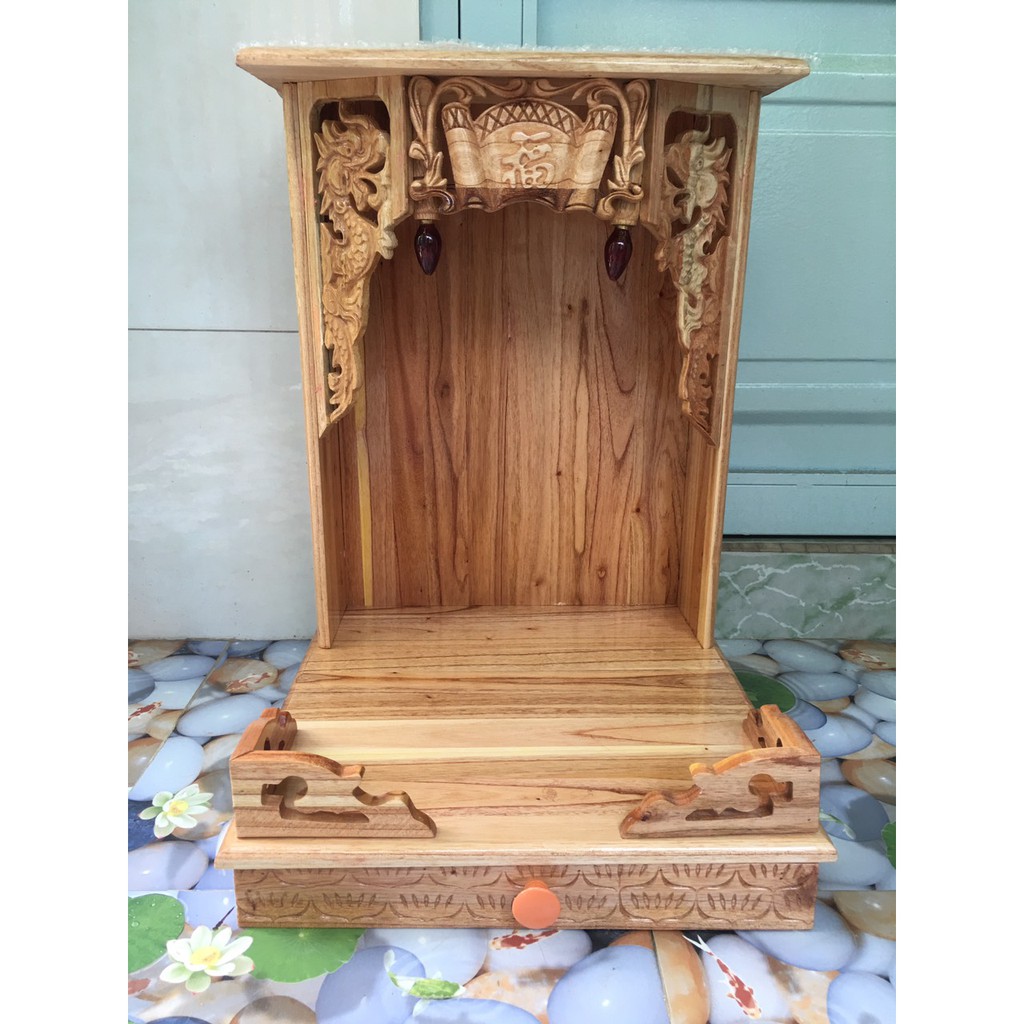 Tủ thờ ông địa thần tài GỖ XOAN NGANG 40 CAO 60