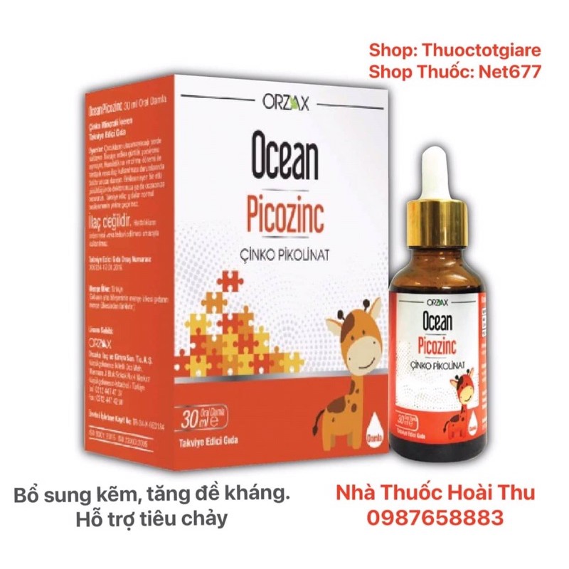 [Kèm Quà ] Ocean PicoZinC -Bổ sung Kẽm,tăng đề kháng,hỗ trợ tiêu chảy (Chính hãng Thổ Nhĩ Kỳ)