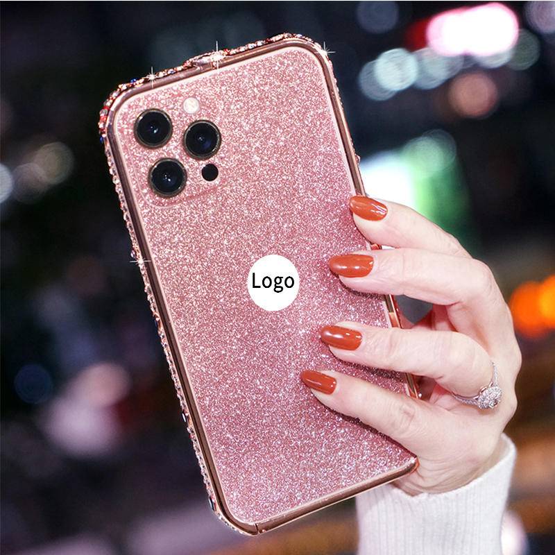 Ốp Điện Thoại Khung Kim Loại Chống Rơi Đính Đá Sang Trọng Cho iPhone 13 12 11 Pro MAX XS MAX XR