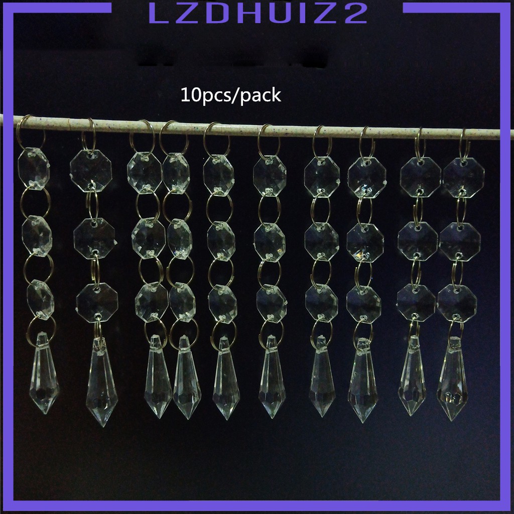 [Lzdhuiz] Set 10 Hạt Pha Lê Giọt Nước Trang Trí Cây Thông Noel Les Fleurs