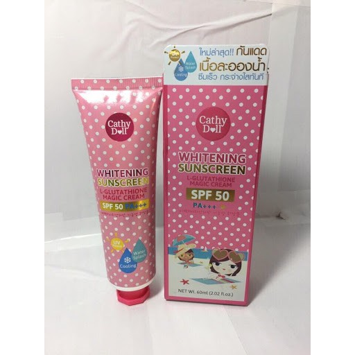 Kem Chống Nắng Trắng Da Cathy Doll Whitening Sunscreen L-glutathione Magic Cream SPF 50 PA+++