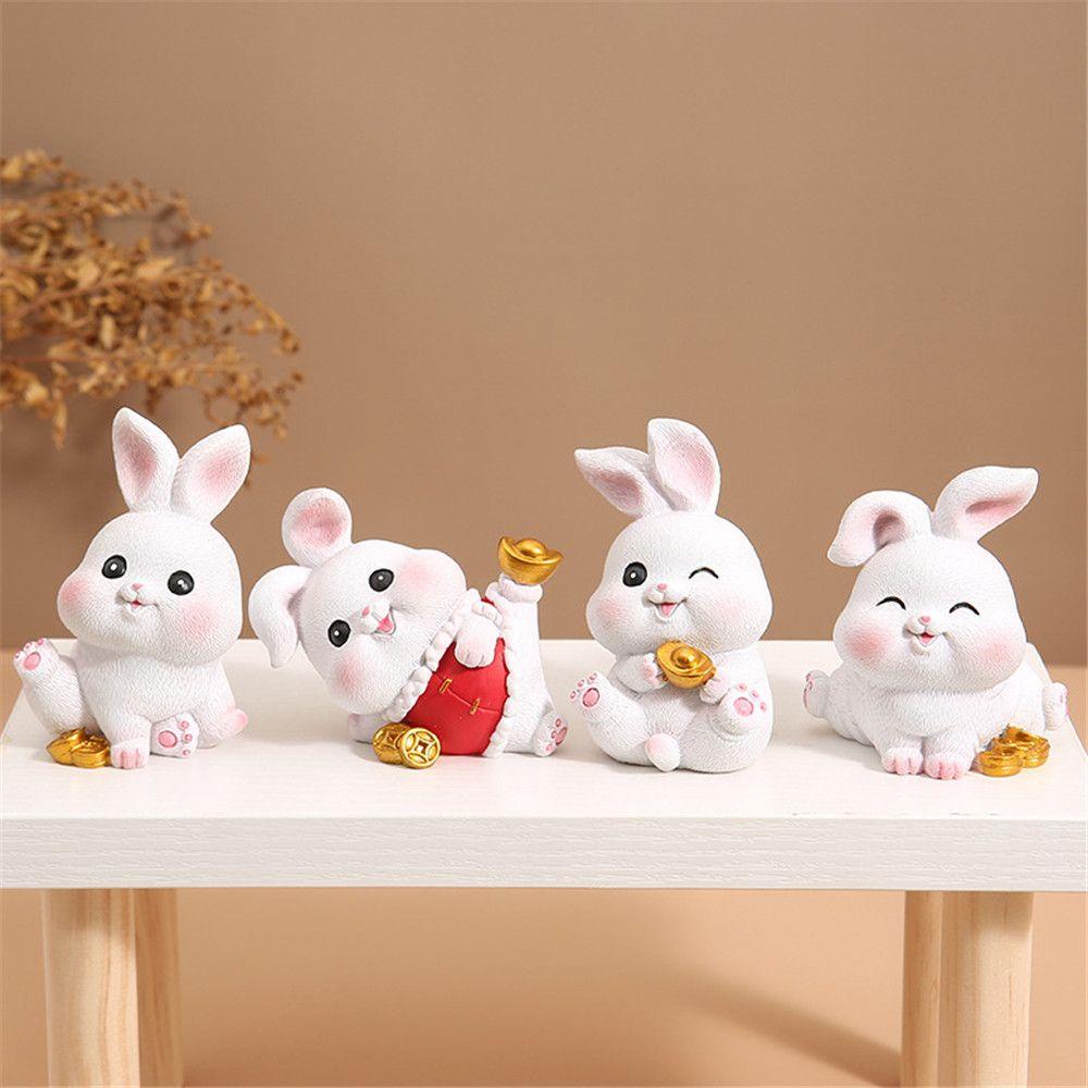 CONOPERY Mô Hình Chú Thỏ Bằng Resin Trang Trí Nhà Cửa / Sân Vườn