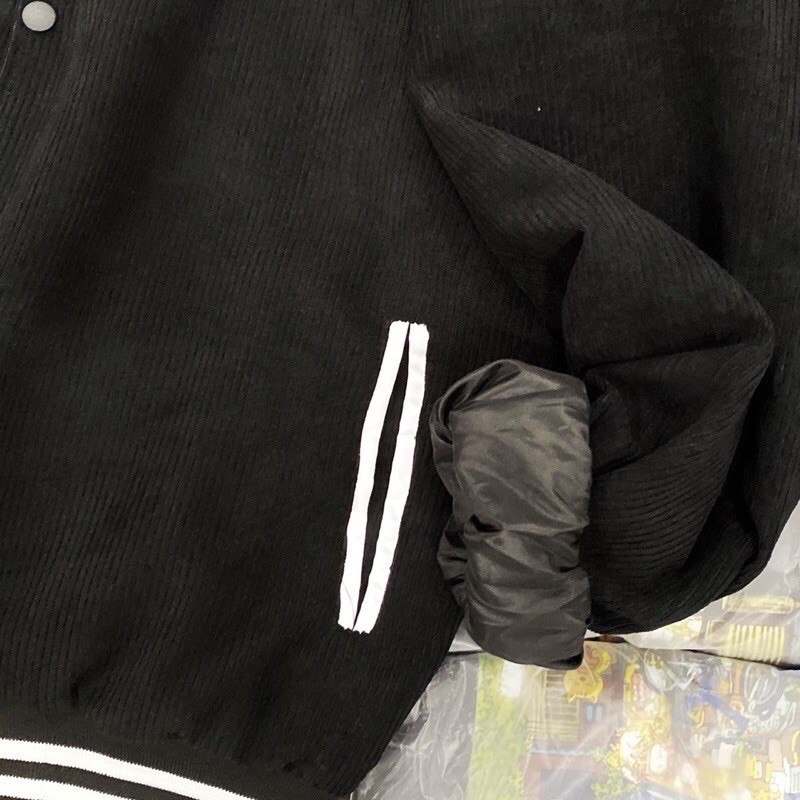 Áo Khoác Bomber 2 Lớp Nhung Gân | Bên Trong Lót Dù WONDER Unisex | BigBuy360 - bigbuy360.vn